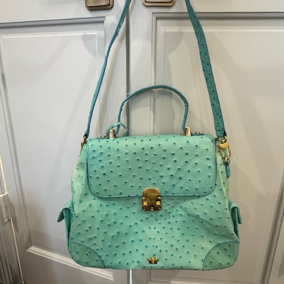 Elaine Turner Handbags - Elaine Turner Turquoise Satchel Bag